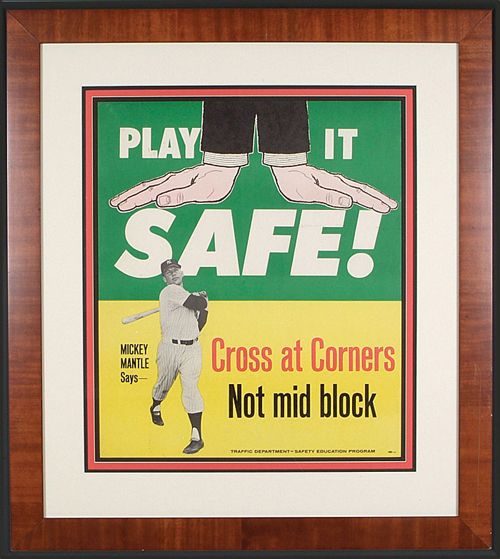 1962 Mickey Mantle Traffic Safety Awareness